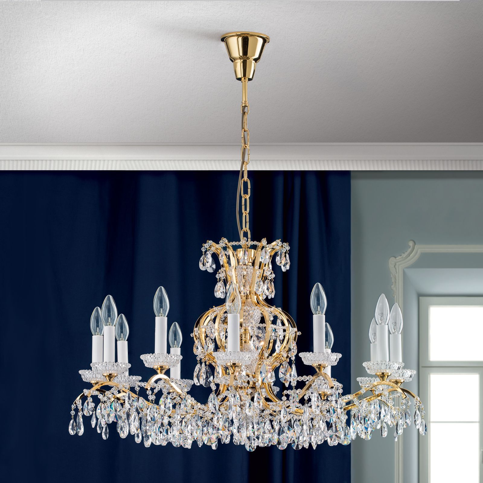 Подвесной светильник из латуни с кристаллами Orion Hirohito ARCH-00021387 - Вид №2