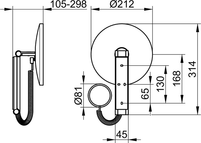 17612139000 Косметическое зеркало KEUCO Kosmetikspiegel - Вид №2