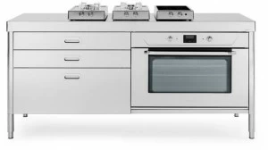 ALPES-INOX Профессиональная отдельно стоящая кухня из нержавеющей стали Liberi in cucina C190