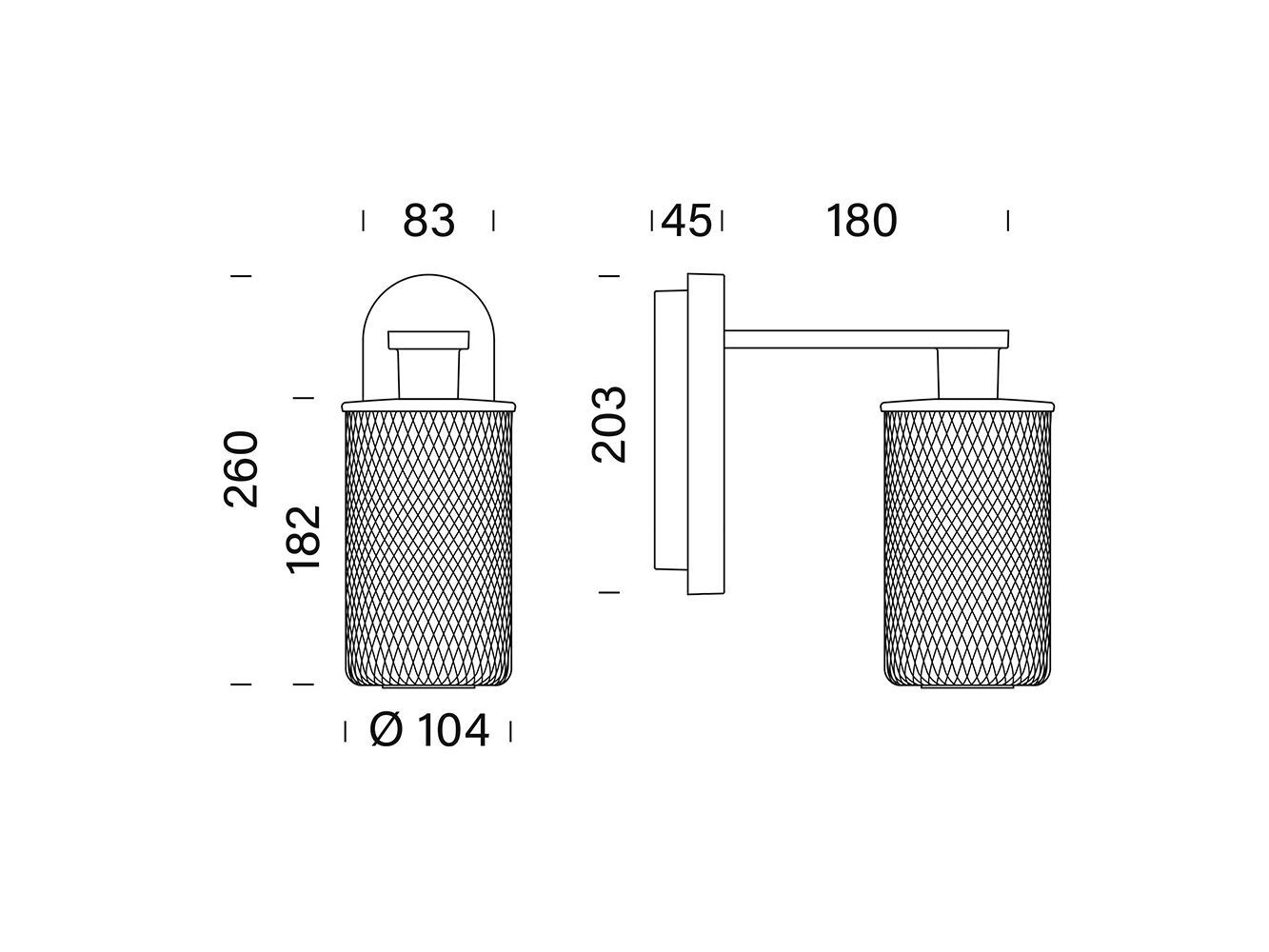 Алюминиевый и стальной светодиодный уличный настенный светильник Platek Astral Trellis ARCH-00089991 - Вид №4