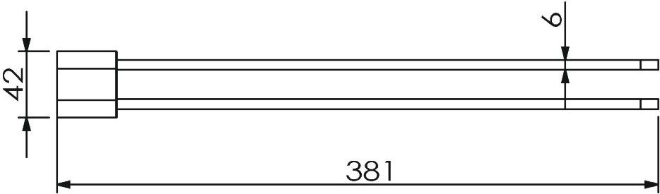 24008A Полотенцедержатель подвесной поворотный цвет хром LANGBERGER LUGANO - Вид №3