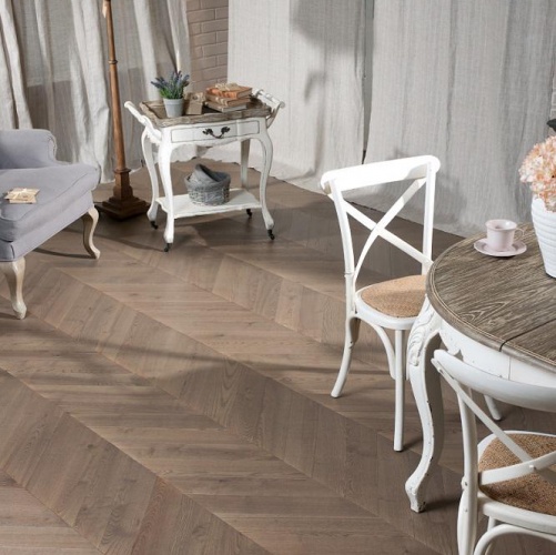 Паркет Ёлка Coswick Французская Ривьера Ясень Натур (Гладкая) 530х107,95 мм 12293257 - Вид №5