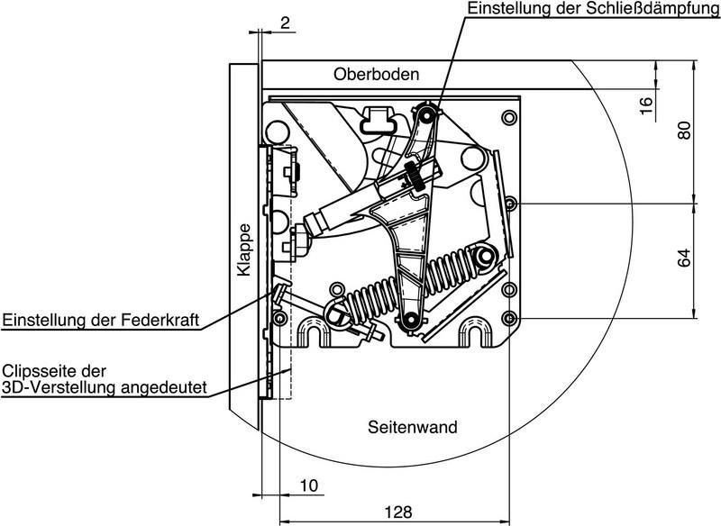 Würth Система открывания дверей Guarnitura anta a ribalta F151147706 - Вид №2