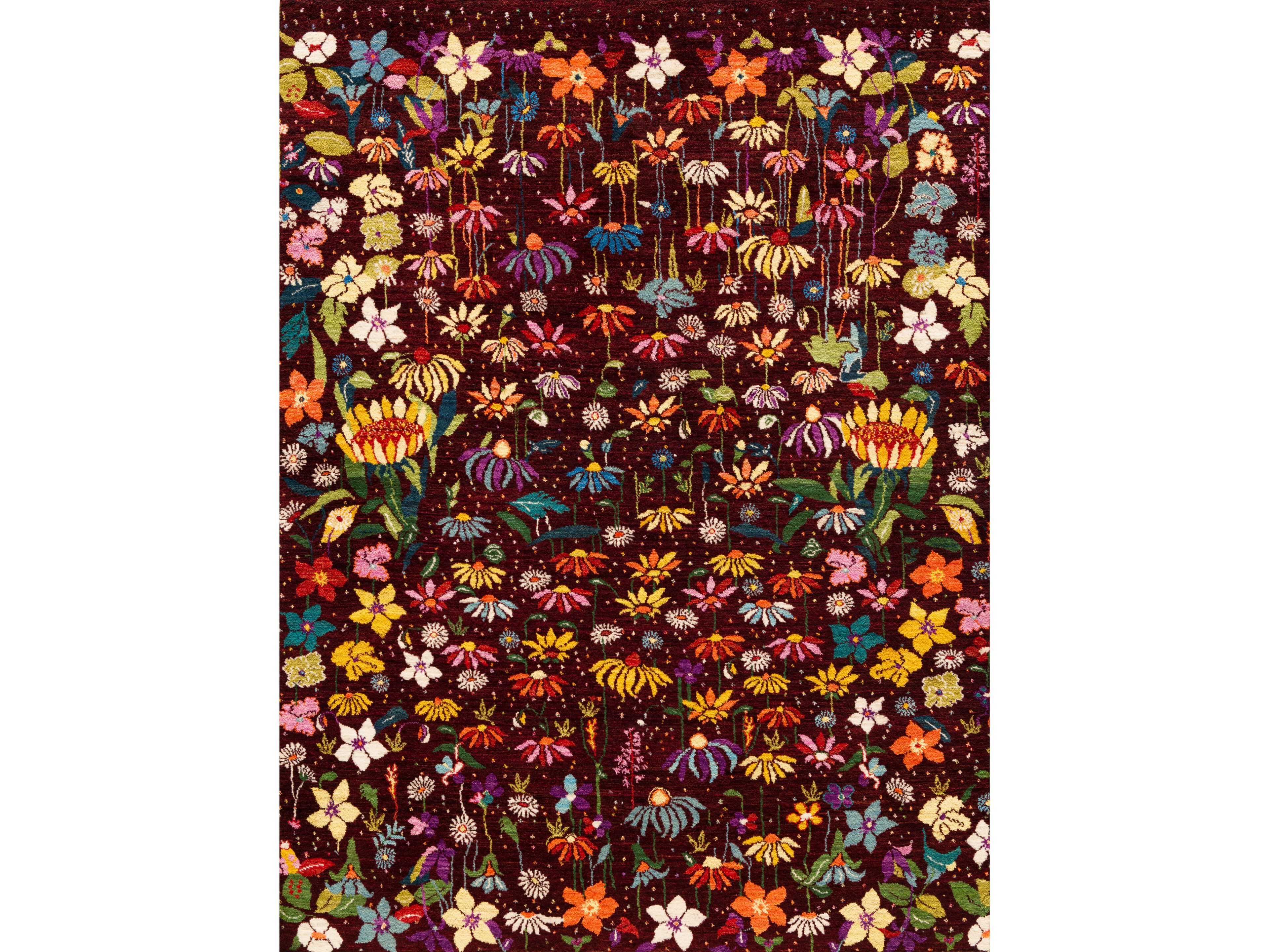 Прямоугольный шерстяной цветочный ковер Zollanvari Garden of Eden-Designer ARCH-00087673 - Вид №1