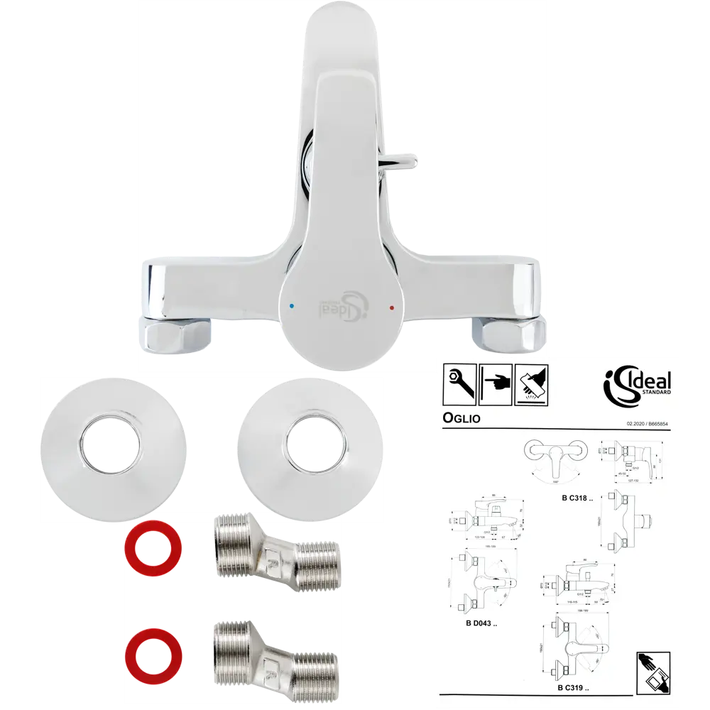 Смеситель для ванны Ideal Standard Oglio однорычажный цвет хром 82640753 STLM-2002354 - Вид №2
