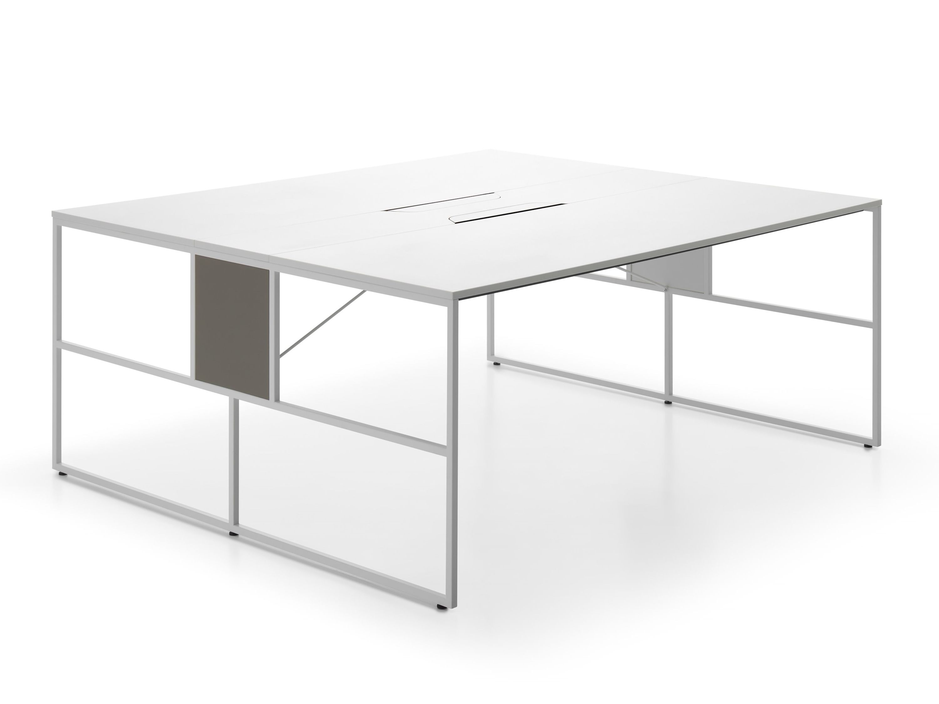 Многосторонний прямоугольный стол из меламинированной стали с системой кабельных втулок MDF Italia 20.VENTI ARCH-00108268 - Вид №1