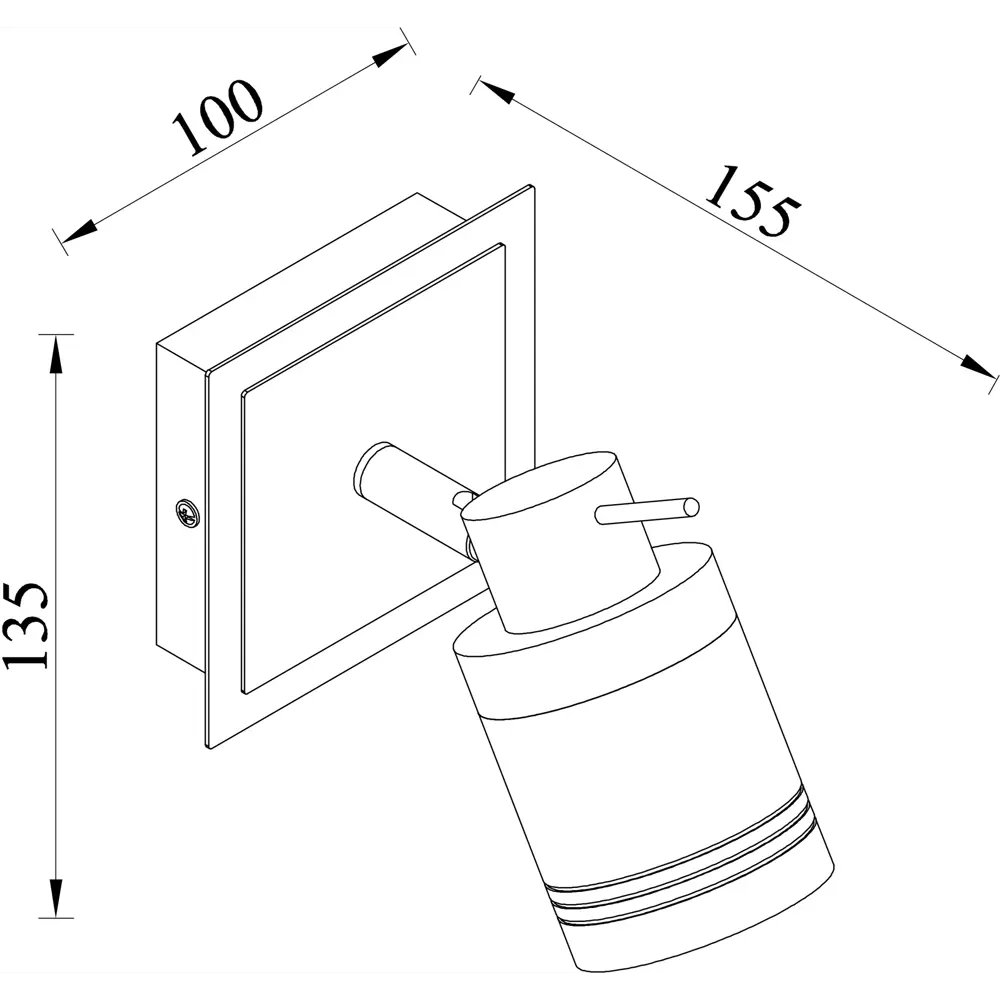 Светильник накладной Bergamo 1хGU10 IP44 цвет хром/никель Escada STLM-2093473 - Вид №6