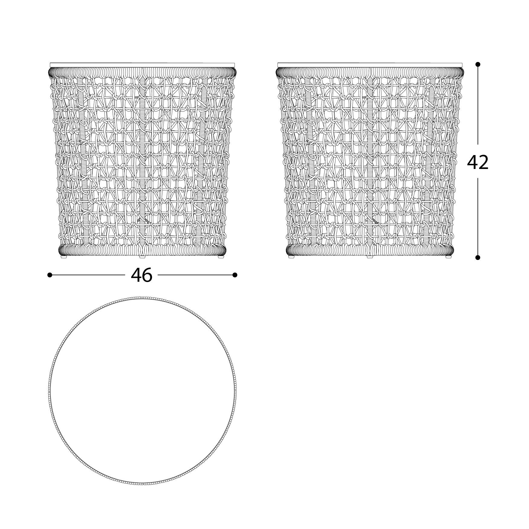 Круглый алюминиевый журнальный столик с порошковым покрытием Varaschin Эмма ARCH-00150622 - Вид №13