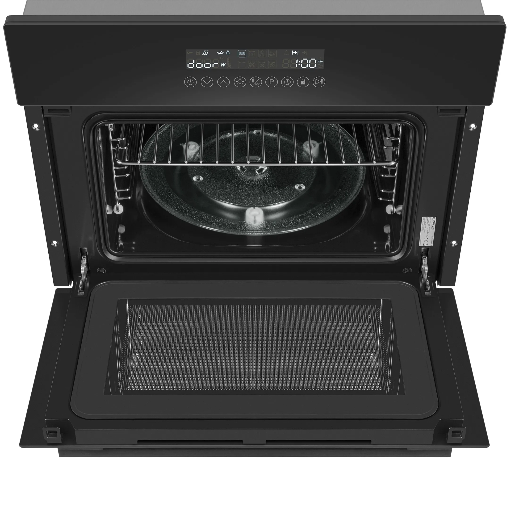 9168821 Электрический духовой шкаф Meferi MEO608BK MICROWAVE черный STDN-0152073 - Вид №6
