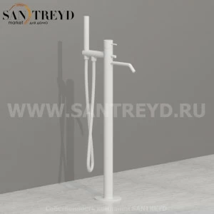 923030 Смеситель отдельностоящий для ванны, цвет Белый бархат Kerasan Nolita Италия