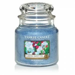 Свеча средняя в стеклянной банке "Душистый горошек" 411 гр 65-90 часов YANKEE CANDLE  267965 Голубой