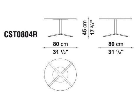 Круглый стол HPL с основанием для спиц B&B Italia Project космос ARCH-00046066 - Вид №1