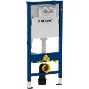 458.133.21.1 Инсталляция Geberit Duofix для подвесного унитаза, 112 см, со смывным бачком скрытого монтажа Delta 12 см, смывная клавиша Delta20 Geberit