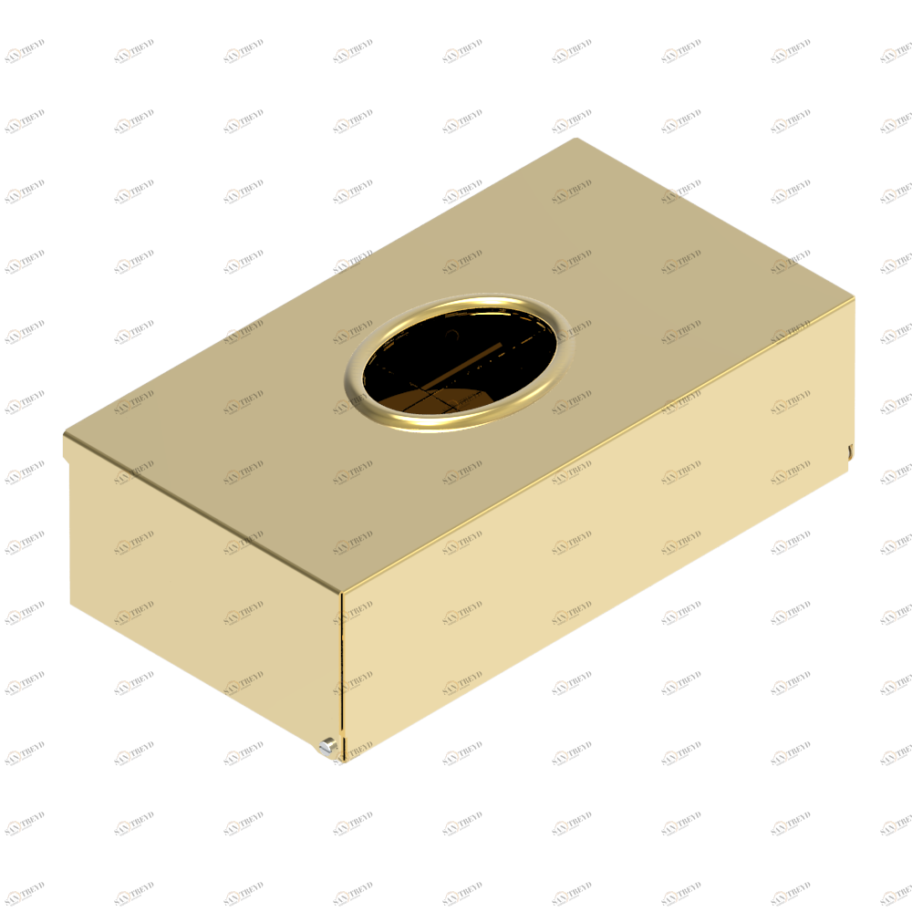 G00-704 Коробочка для салфеток для установки на борту или на стене 245x130x70 мм Thg-paris прочие артикулы THG Золото G00-704 CAT.F