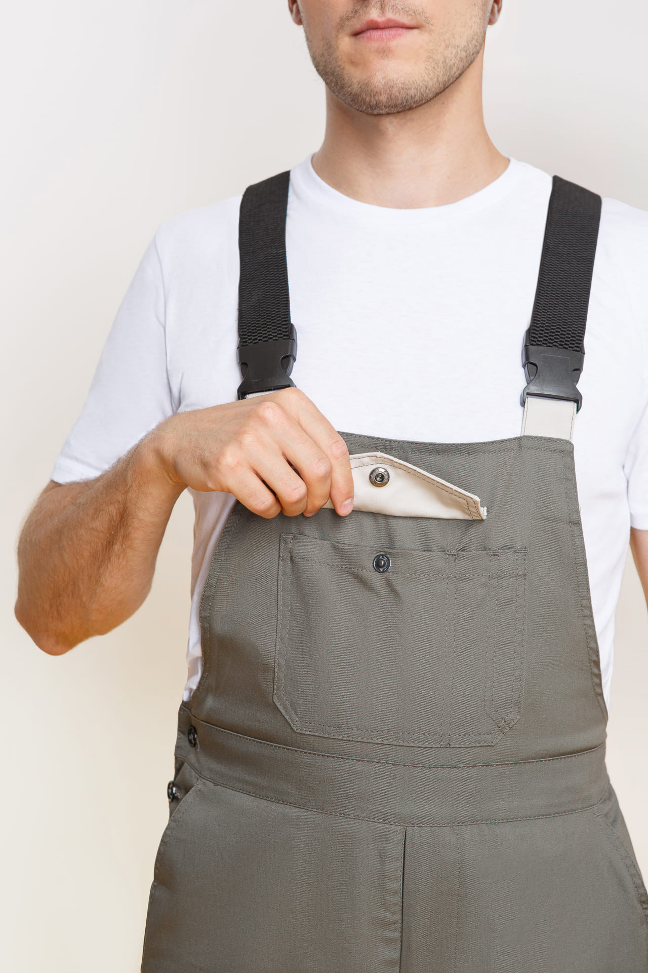 4991523 Костюм  NEW 2 серый хаки с серым песком STATUS  Летняя спецодежда  размер 64-66/182-188  - Вид №12