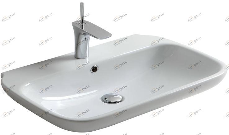 Cle4375101 Накладная раковина на столешницу  овальная Olympia Ceramica CLEAR