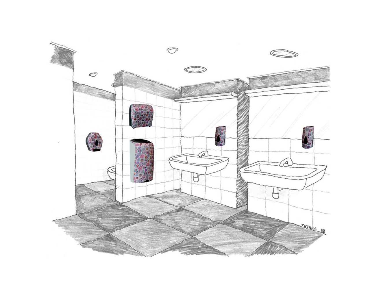 CUH302 UNIQUE SOLID CUT JOY LINE механический диспенсер для полотенец Merida  - Вид №1