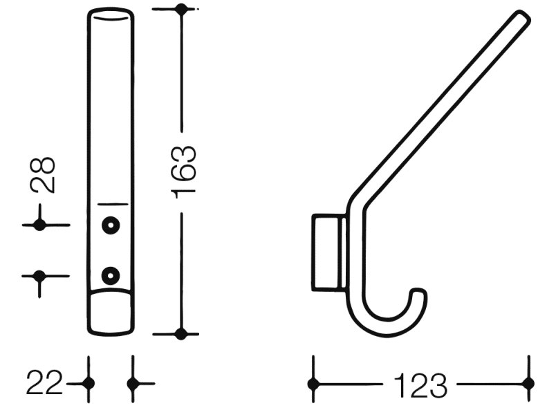 477.90.071 крючок для одежды HEWI System 111 | Polyamid  - Вид №3