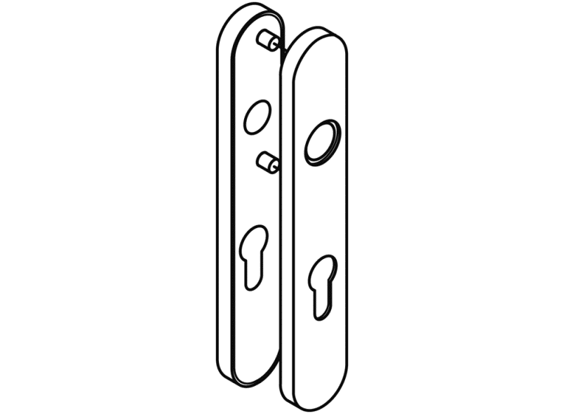 219.21XPHPS Щиток для контрфитинга к планке «антипаника» HEWI Neuheiten BB  - Вид №2