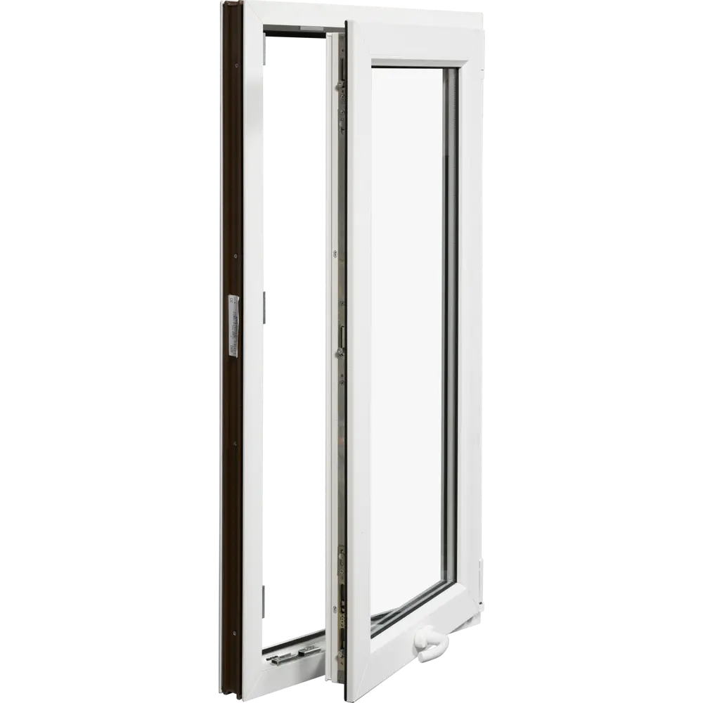 Пластиковое окно ПВХ VEKA одностворчатое 1170x800 мм (ВхШ) однокамерный стеклопакет белый (с двух сторон) STLM-2019247 - Вид №1
