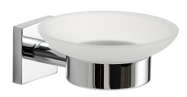 FJ11(13) Gedy G-Fuji, настенная стеклянная мыльница, цвет хром