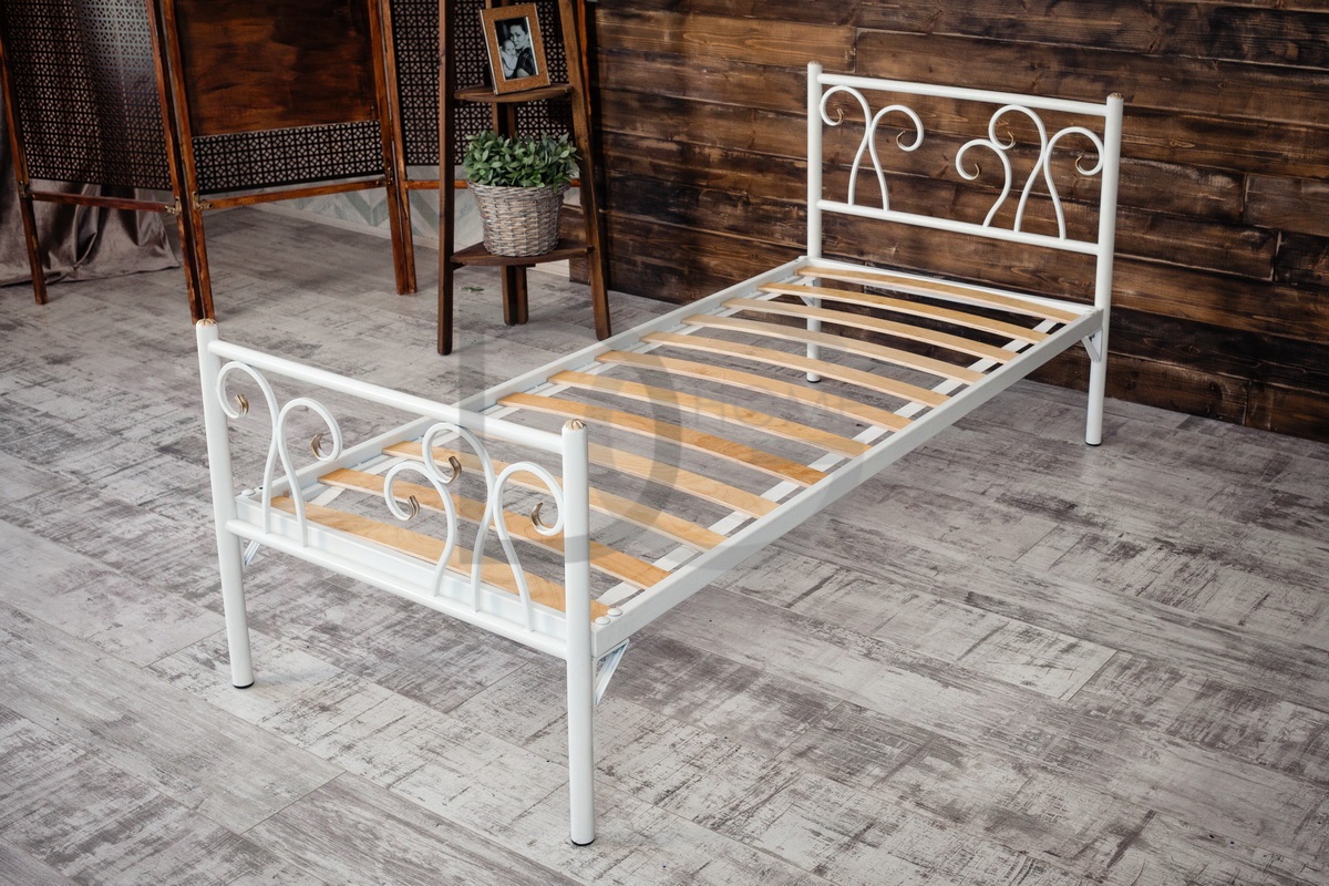 Кованая кровать детская 70х160 белая "Лацио kids" FRANCESCO ROSSI ЛАЦИО 134697 Белый - Вид №1