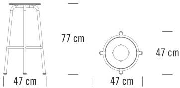 Thonet Высокий табурет из стали и дерева S 42 sun-id-1459908 - Вид №2