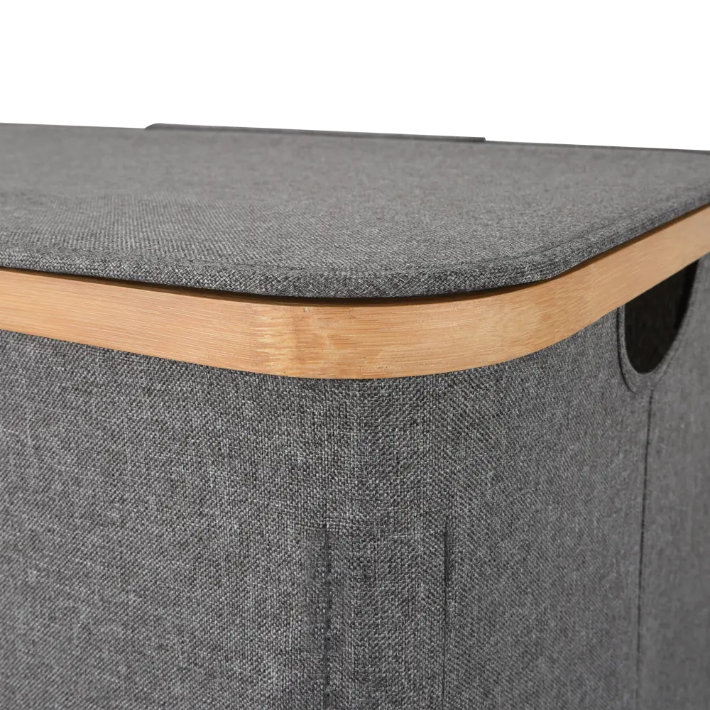 Корзина для белья Sensea Scandi прямоугольная цвет серый 82900590 STLM-2101737 - Вид №5