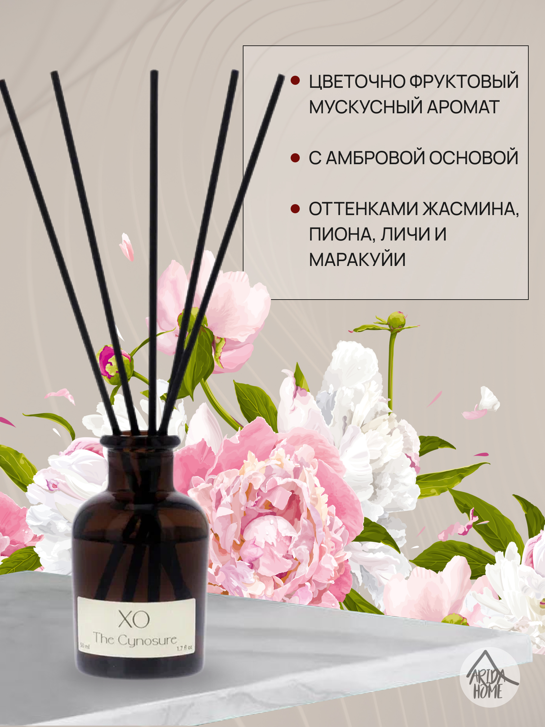 ARIDA HOME Диффузор ароматический ХО The Cynosure 50 мл с регулируемой интенсивностью 86866030 STLM-0072203 - Вид №2