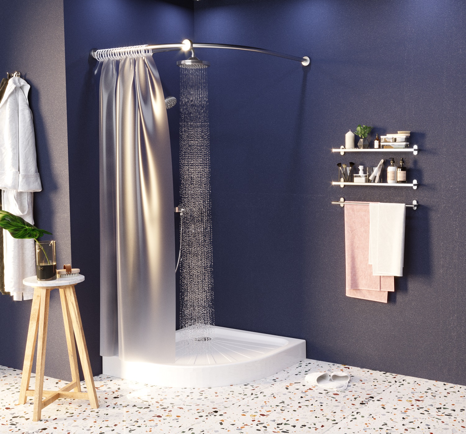 У72395 Поддон Tondo полукруглый 100х100 1 Marka  - Вид №3