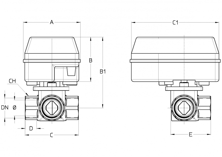 CIMBERIO CIM 685 Трехходовой разделительный клапан с электроприводом EMV 110/4380 CIM 685  - Вид №1