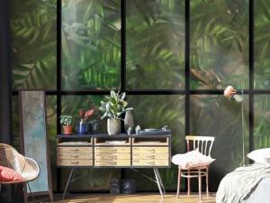 Тропические обои ПВХ бесплатно, экологически чистые, моющиеся