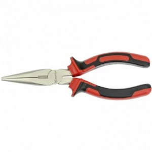 Длинногубцы прямые NICKEL 160 мм никелированные двухкомпонентные рукоятки MATRIX