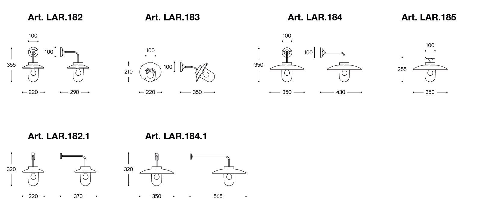 Металлическая наружная настенная лампа Aldo Bernardi ARCH-00067988 - Вид №2