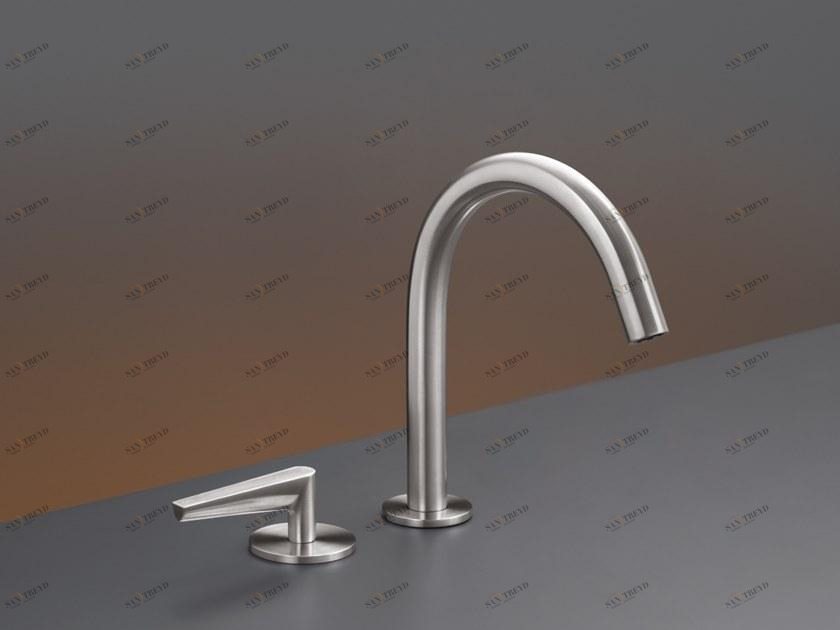 Ceadesign Гидропрогрессивный смеситель для умывальника на 2 отверстия из нержавеющей стали Flag Flg 01