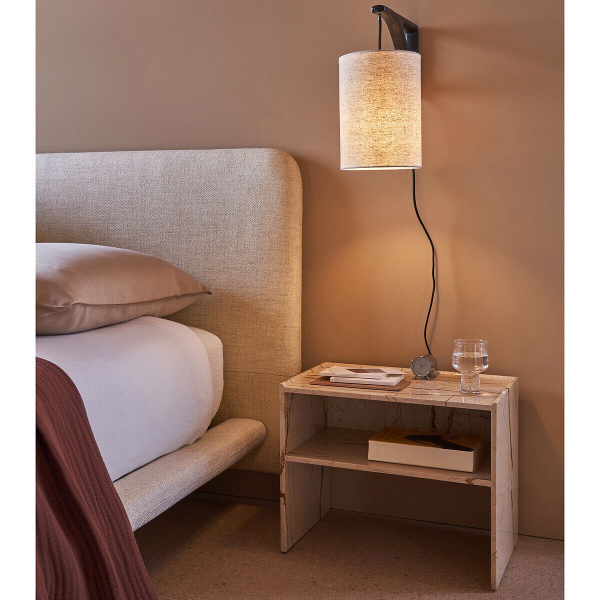 Бронзовый настенный светильник с льняным абажуром AMPM Jakoma ARCH-00095789 - Вид №6