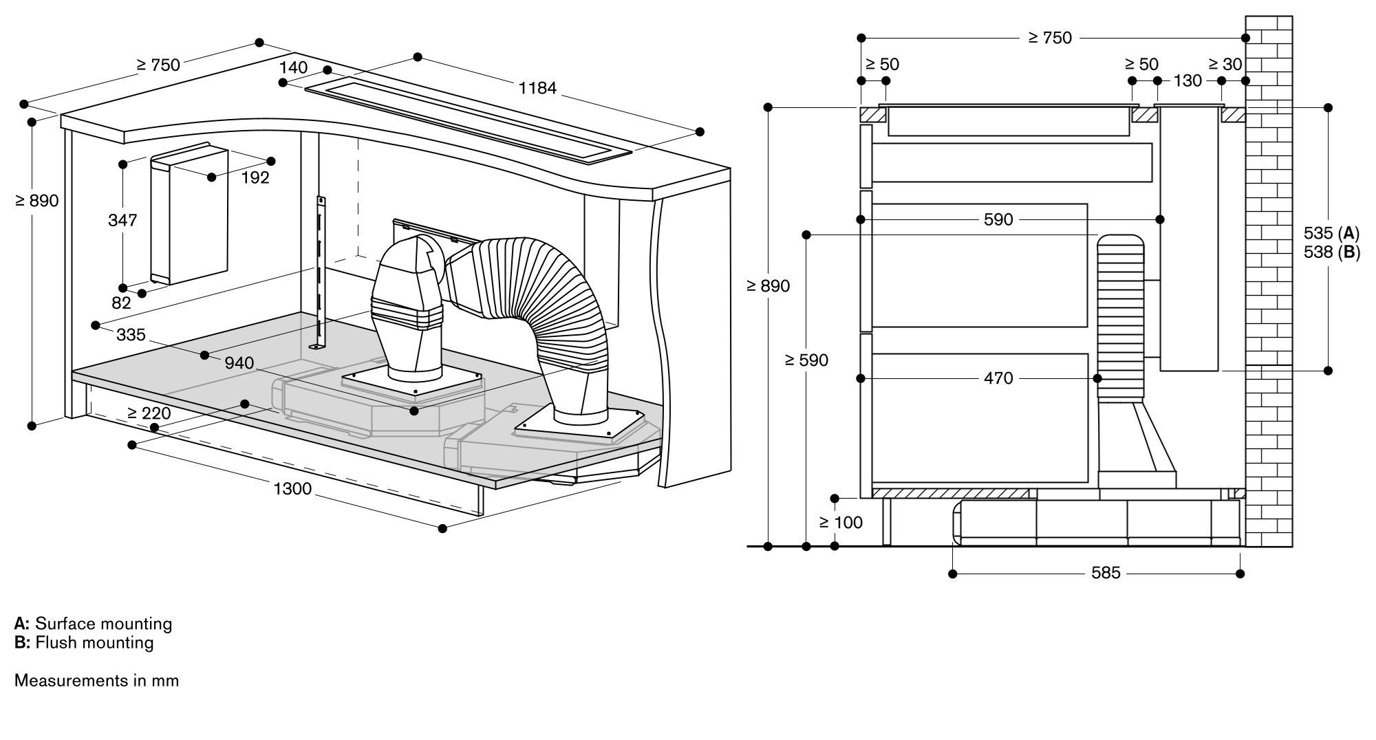 Вытяжной шкаф со встроенным освещением GAGGENAU серия 400 ARCH-00129523 - Вид №2