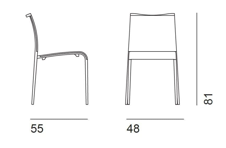 Штабелируемый садовый стул из полиэстера Desalto песок ARCH-00151213 - Вид №6
