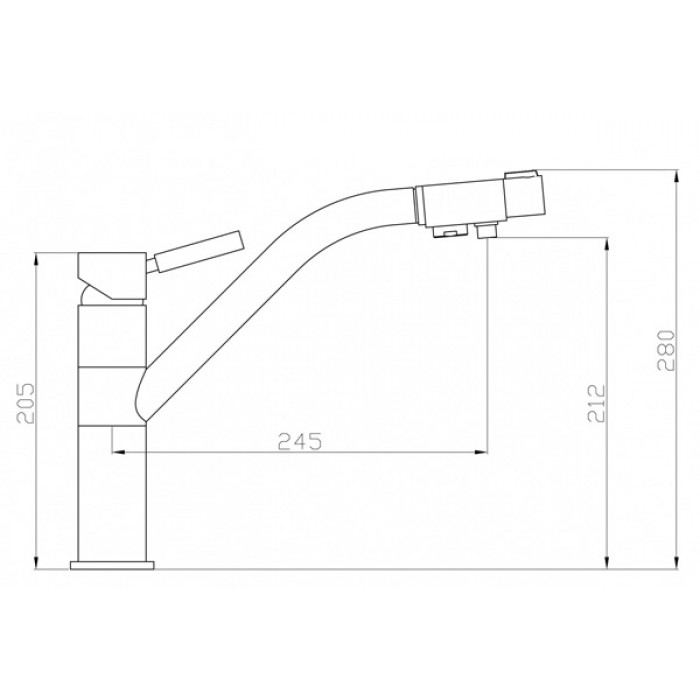 Zorg ZR 401 KF Смеситель для кухни Zorg 280х245  - Вид №2