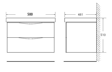 Мебель для ванной BelBagno FLY-500-2C-SO-CL-P - Вид №2