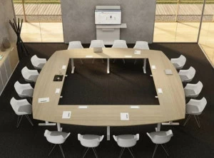 Bralco Модульный стол для конференций из дерева с системой управления кабелями Winglet