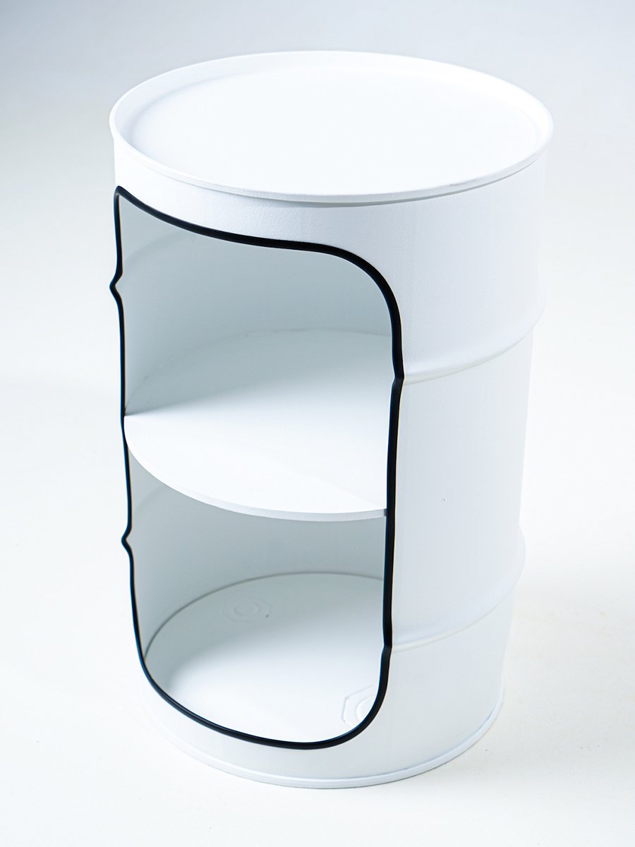 Бочка-шкаф декоративная металлическая белая Xe White STARBARREL  00-3895257 Белый  - Вид №2