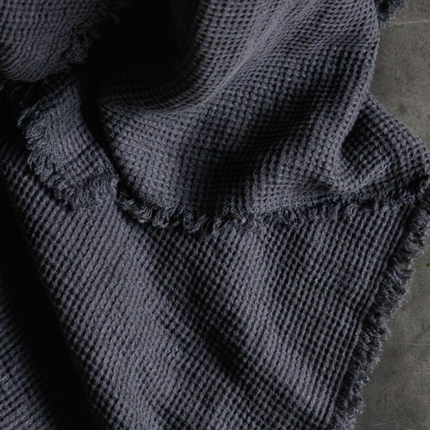 LinenMe Однотонный льняной плед ручной работы Washed waffle big 0773901  - Вид №3