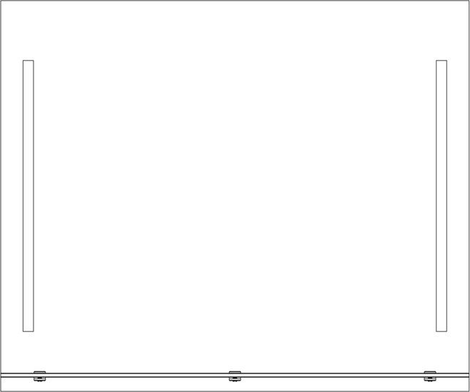 BY 2165 Зеркало с полочкой 90 cm с 2-мя встроенными LED-светильниками 11 W EVOFORM Ledline-S - Вид №1