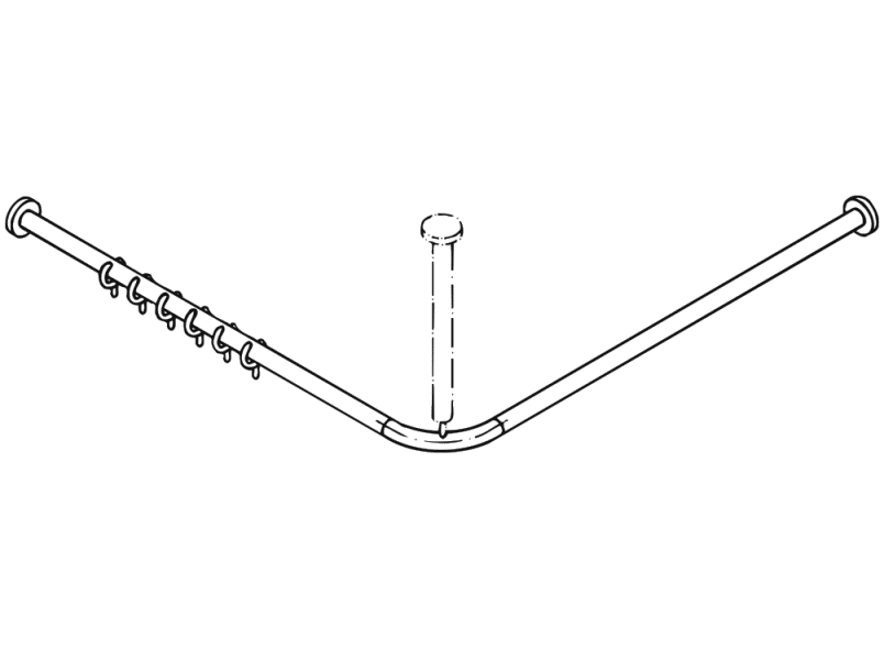 801.34.1S Карниз для штор, специальные длины HEWI Serie 477/801  - Вид №6