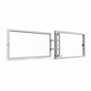 Алюминиевый люк под плитку, распашной, нажимной с регулировкой 400Х300