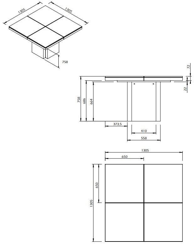 TemaHome Квадратный мраморный обеденный стол sun-id-1466114 - Вид №11
