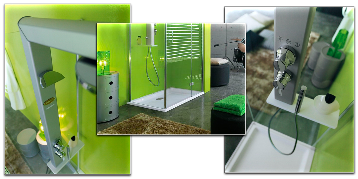 Душевое ограждение с колонной Start 100х80 9447-12370 Dx Jacuzzi 944712370DX - Вид №1