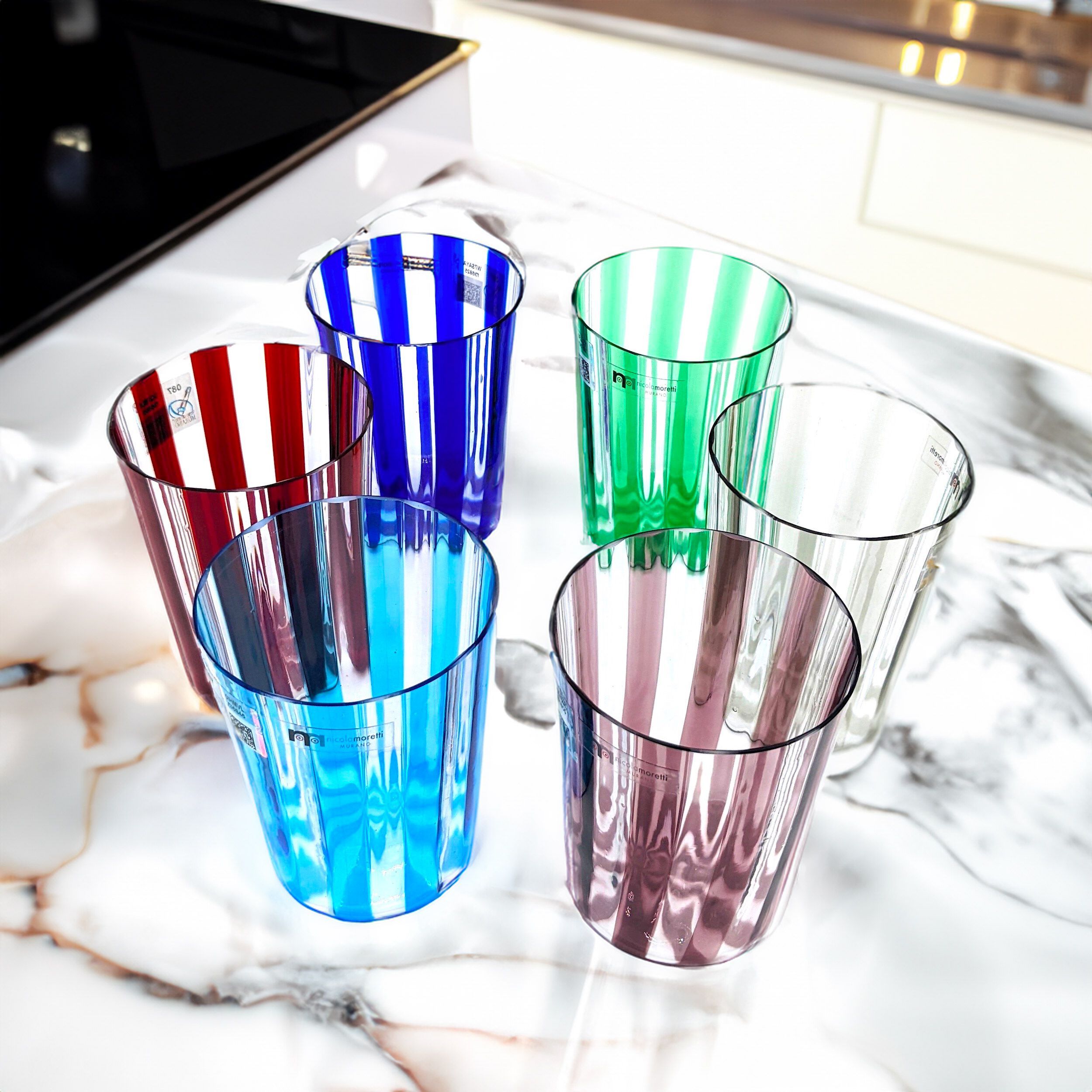 Набор из шести стаканов из муранского стекла ручной работы YourMurano готы ARCH-00076647 - Вид №1