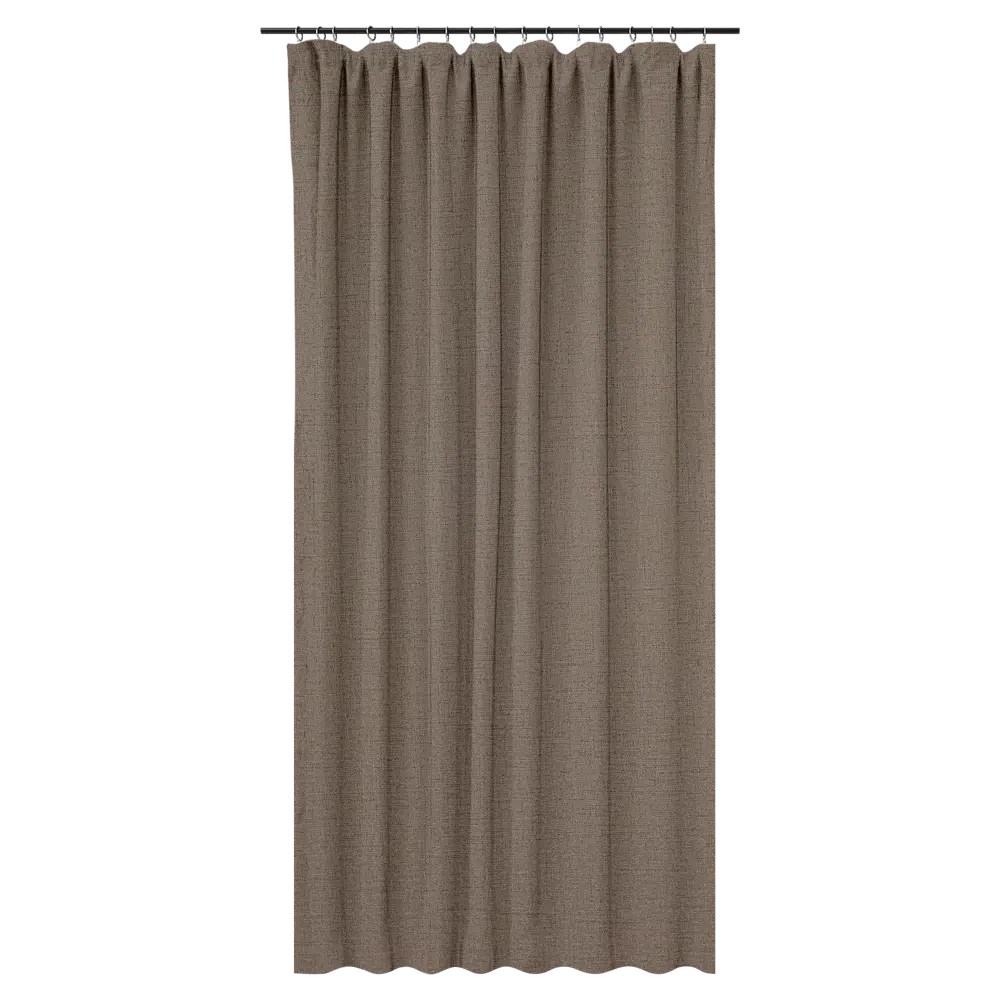 Штора на ленте со скрытыми петлями KREAFORTA Plaga 200x300 см цвет серо-коричневый STLM-2011045 - Вид №1